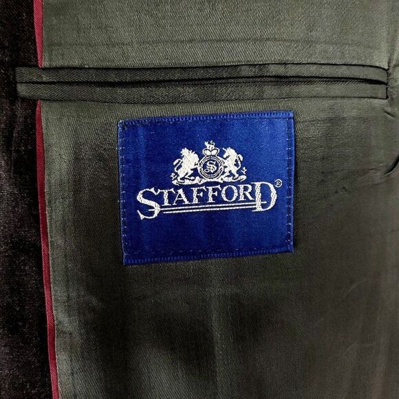 Vintage Stafford American Craftsman 2 Button Blazer 42L Gray - Picture 7 of 11